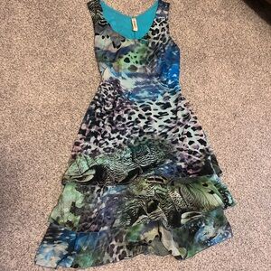 Multicolor Sleeveless Mini Dress